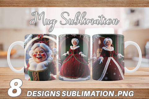 Mug Wrap Mrs. Santa Claus Sublimation artnoy 