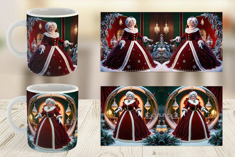 Mug Wrap Mrs. Santa Claus Sublimation artnoy 