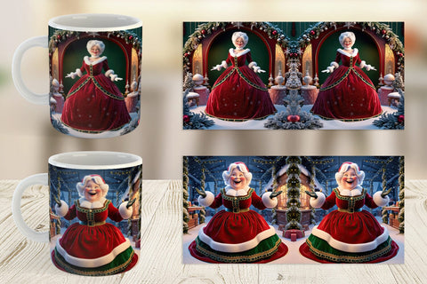 Mug Wrap Mrs. Santa Claus Sublimation artnoy 
