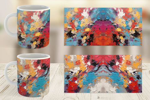 Mug Wrap Multicolor Painting Sublimation artnoy 