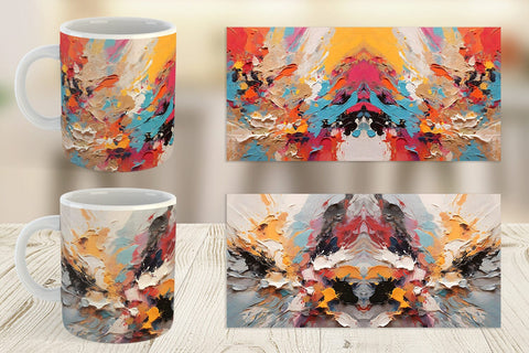 Mug Wrap Multicolor Painting Sublimation artnoy 