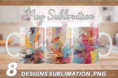 Mug Wrap Multicolor Painting Sublimation artnoy 