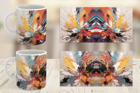 Mug Wrap Multicolor Painting Sublimation artnoy 