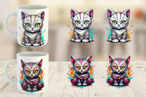 Mug Wrap Mummy Kitty Sticker Sublimation artnoy 