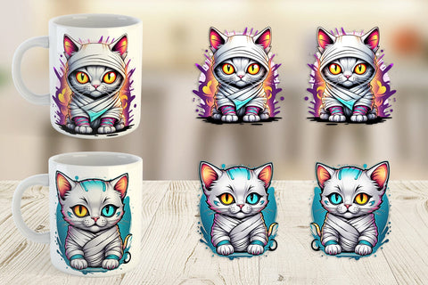 Mug Wrap Mummy Kitty Sticker Sublimation artnoy 