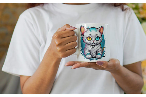 Mug Wrap Mummy Kitty Sticker Sublimation artnoy 