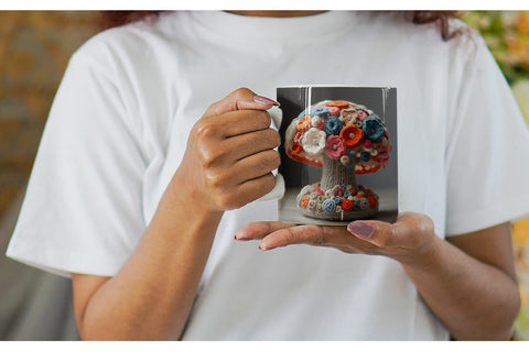 Mug Wrap Mushromm Embroidery Sublimation artnoy 