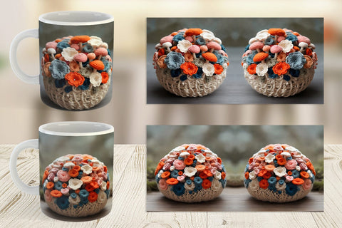 Mug Wrap Mushromm Embroidery Sublimation artnoy 