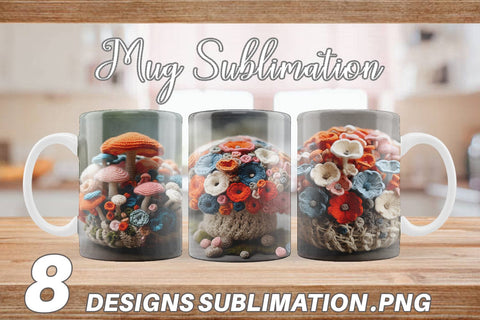 Mug Wrap Mushromm Embroidery Sublimation artnoy 