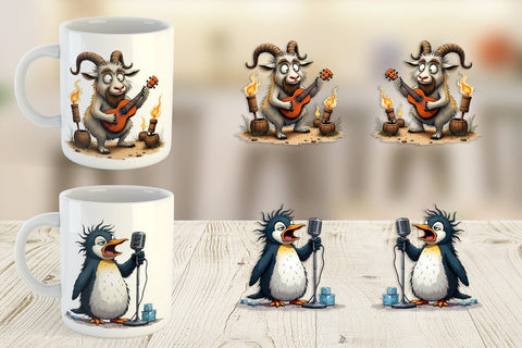 Mug Wrap Music Critters Sublimation artnoy 