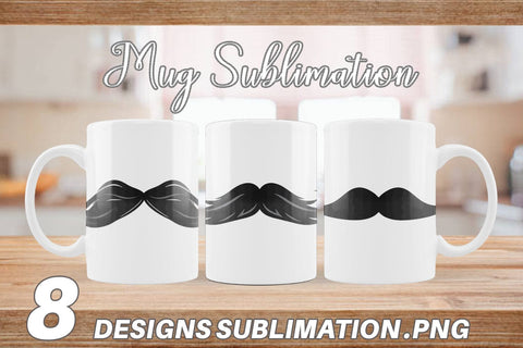 Mug Wrap Mustache Sublimation artnoy 