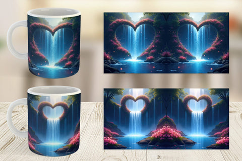 Mug Wrap Mystic Waterfall Sublimation artnoy 