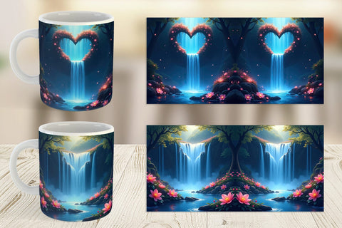 Mug Wrap Mystic Waterfall Sublimation artnoy 