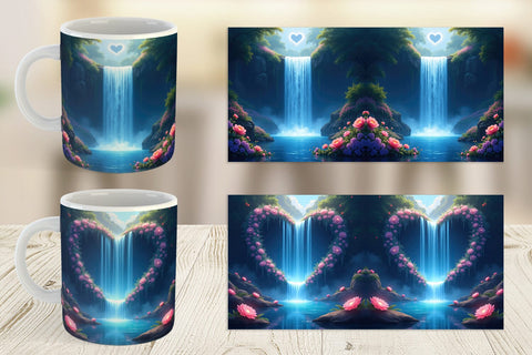 Mug Wrap Mystic Waterfall Sublimation artnoy 