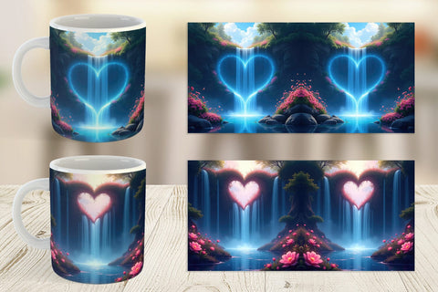 Mug Wrap Mystic Waterfall Sublimation artnoy 