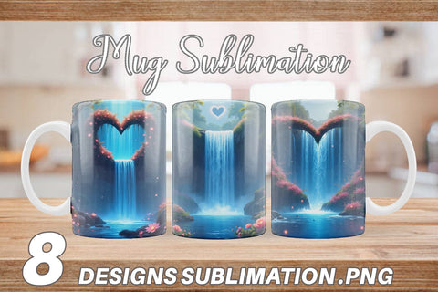 Mug Wrap Mystic Waterfall Sublimation artnoy 