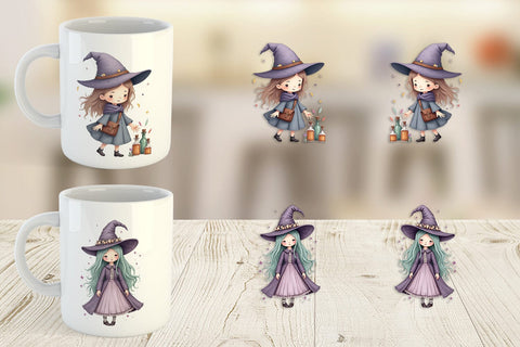 Mug Wrap Mystical Witch Dolls Sublimation artnoy 