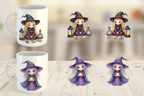Mug Wrap Mystical Witch Dolls Sublimation artnoy 