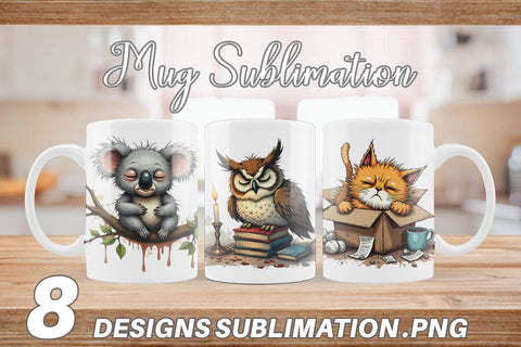 Mug Wrap Nap Chaos Critters Sublimation artnoy 