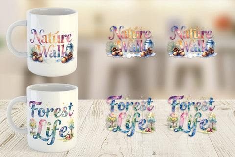 Mug Wrap Nature Forest Coffee Quotes Sublimation artnoy 
