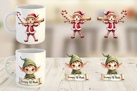 Mug Wrap Naughty Elves Sublimation artnoy 
