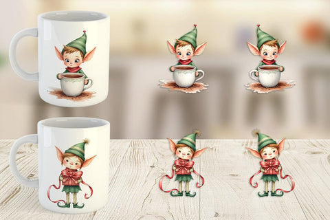 Mug Wrap Naughty Elves Sublimation artnoy 
