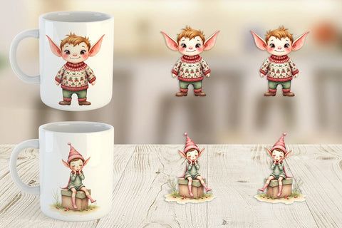 Mug Wrap Naughty Elves Sublimation artnoy 