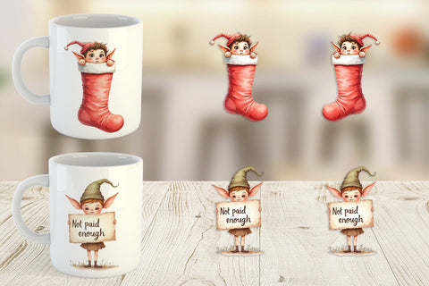 Mug Wrap Naughty Elves Sublimation artnoy 