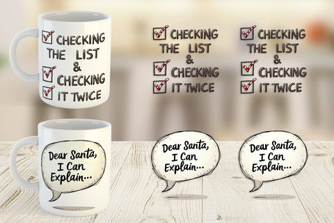 Mug Wrap Naughty List Funny Christmas Sublimation artnoy 