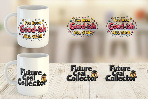 Mug Wrap Naughty List Funny Christmas Sublimation artnoy 