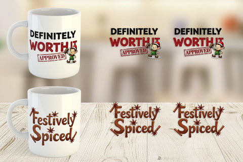 Mug Wrap Naughty List Funny Christmas Sublimation artnoy 