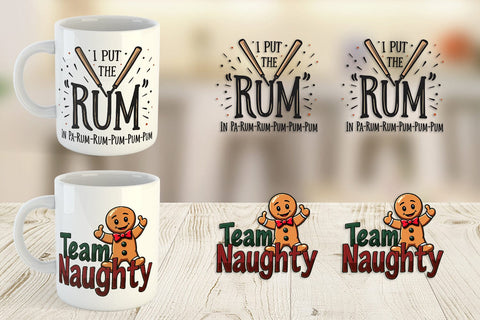 Mug Wrap Naughty List Funny Christmas Sublimation artnoy 