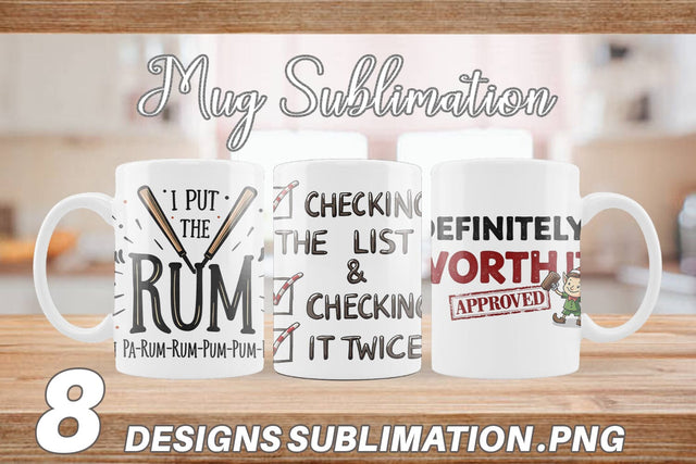 Mug Wrap Naughty List Funny Christmas Sublimation artnoy 