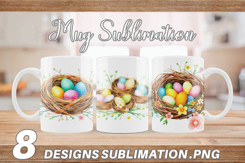 Mug Wrap Nests with Eggs Sublimation artnoy 