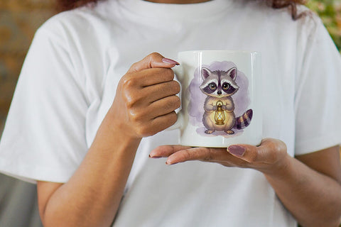 Mug Wrap Nocturnal Forest Glimmer Watercolor Sublimation artnoy 