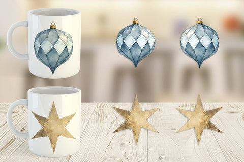 Mug Wrap Nordic Winter Watercolor Christmas Sublimation artnoy 