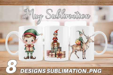 Mug Wrap North Pole Elves Sublimation artnoy 