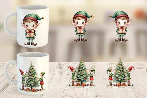 Mug Wrap North Pole Elves Sublimation artnoy 