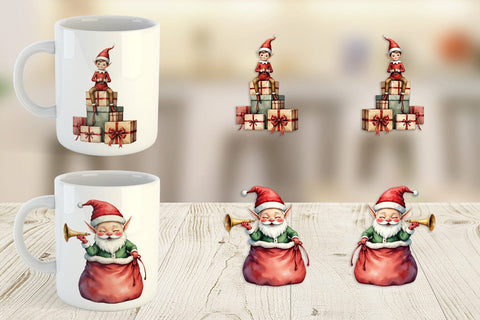 Mug Wrap North Pole Elves Sublimation artnoy 