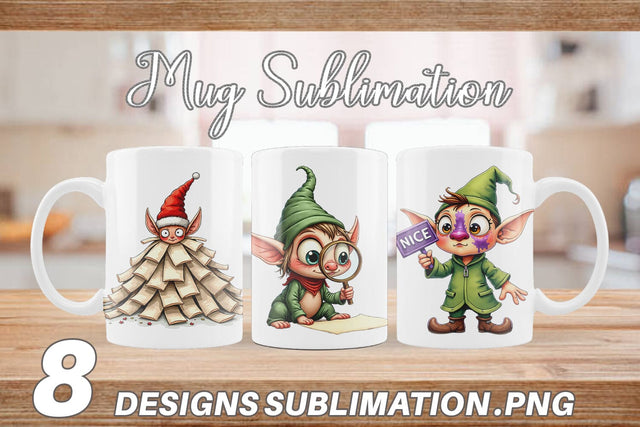 Mug Wrap North Pole Mailroom Mayhem Sublimation artnoy 