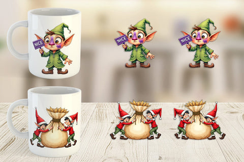 Mug Wrap North Pole Mailroom Mayhem Sublimation artnoy 