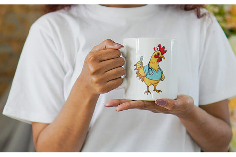 Mug Wrap Nurse Chicken Sublimation artnoy 