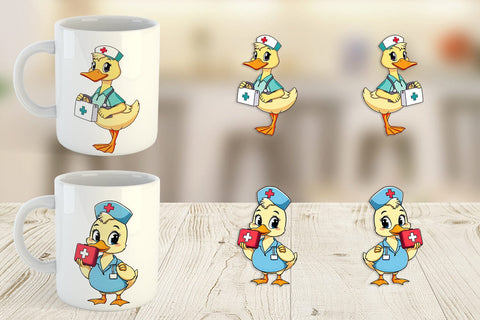 Mug Wrap Nurse Duck Sublimation artnoy 