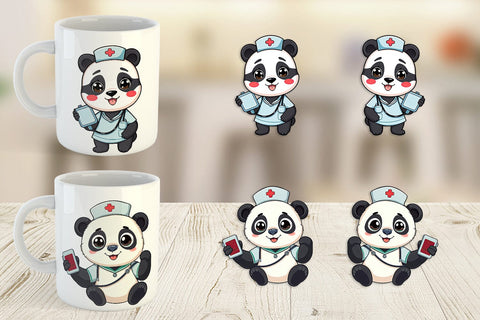 Mug Wrap Nurse Panda Sublimation artnoy 