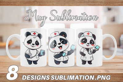 Mug Wrap Nurse Panda Sublimation artnoy 