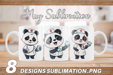 Mug Wrap Nurse Panda Sublimation artnoy 