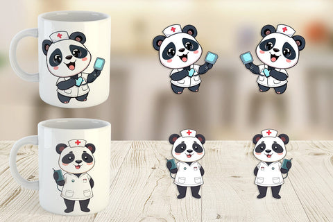 Mug Wrap Nurse Panda Sublimation artnoy 
