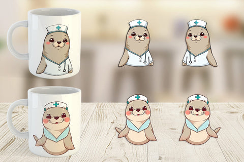 Mug Wrap Nurse Seal Sublimation artnoy 