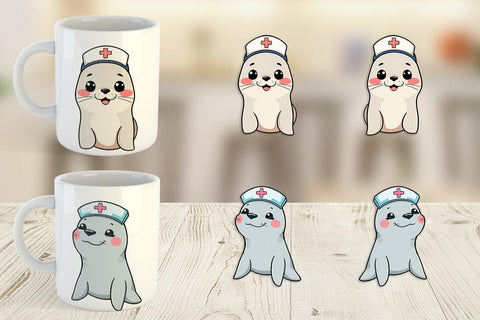 Mug Wrap Nurse Seal Sublimation artnoy 