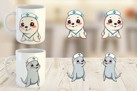 Mug Wrap Nurse Seal Sublimation artnoy 
